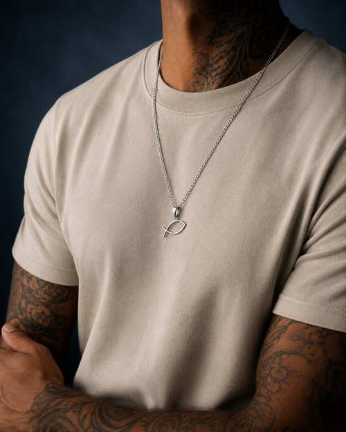 Collar Ichthys de Acero Inoxidable — El símbolo secreto de los primeros cristianos