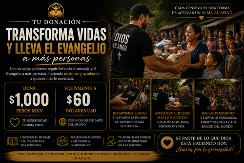 GRACIAS A TU APORTACIÓN PODEMOS SEGUIR CAMBIANDO VIDAS!